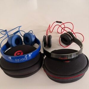 Beats by Dre Dual Headphones - Vibrant Blue and Classic Black